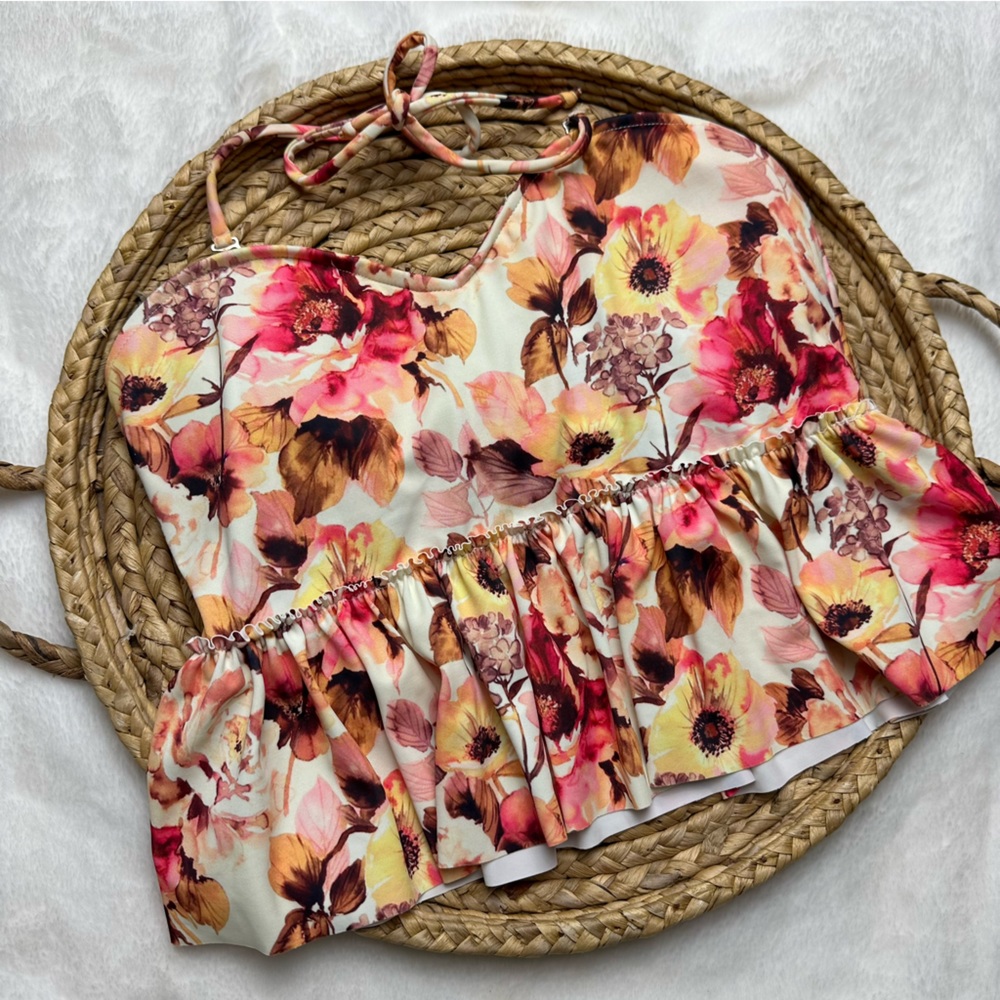 Small Kortni Jeane Floral Peplum Top